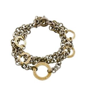 Pianegonda Silver and Gold Three Strand Bracelet
